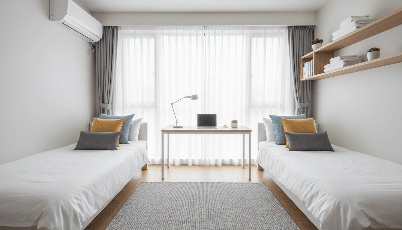 Modern en-suite bedroom at Dralda House Accommodation in High Wycombe
